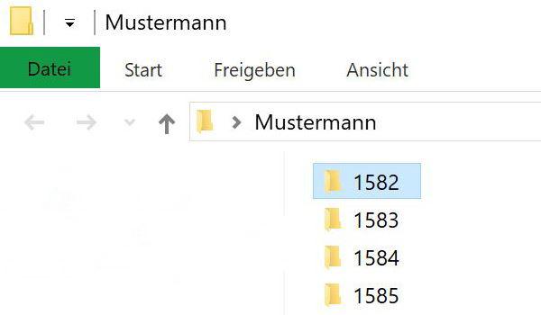 Datenverwaltung Ordnername