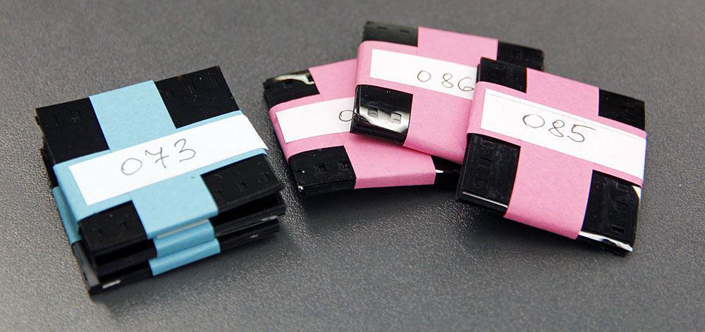 Dias ausgerahmt und sortiert