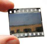 Dias mit Kleberesten